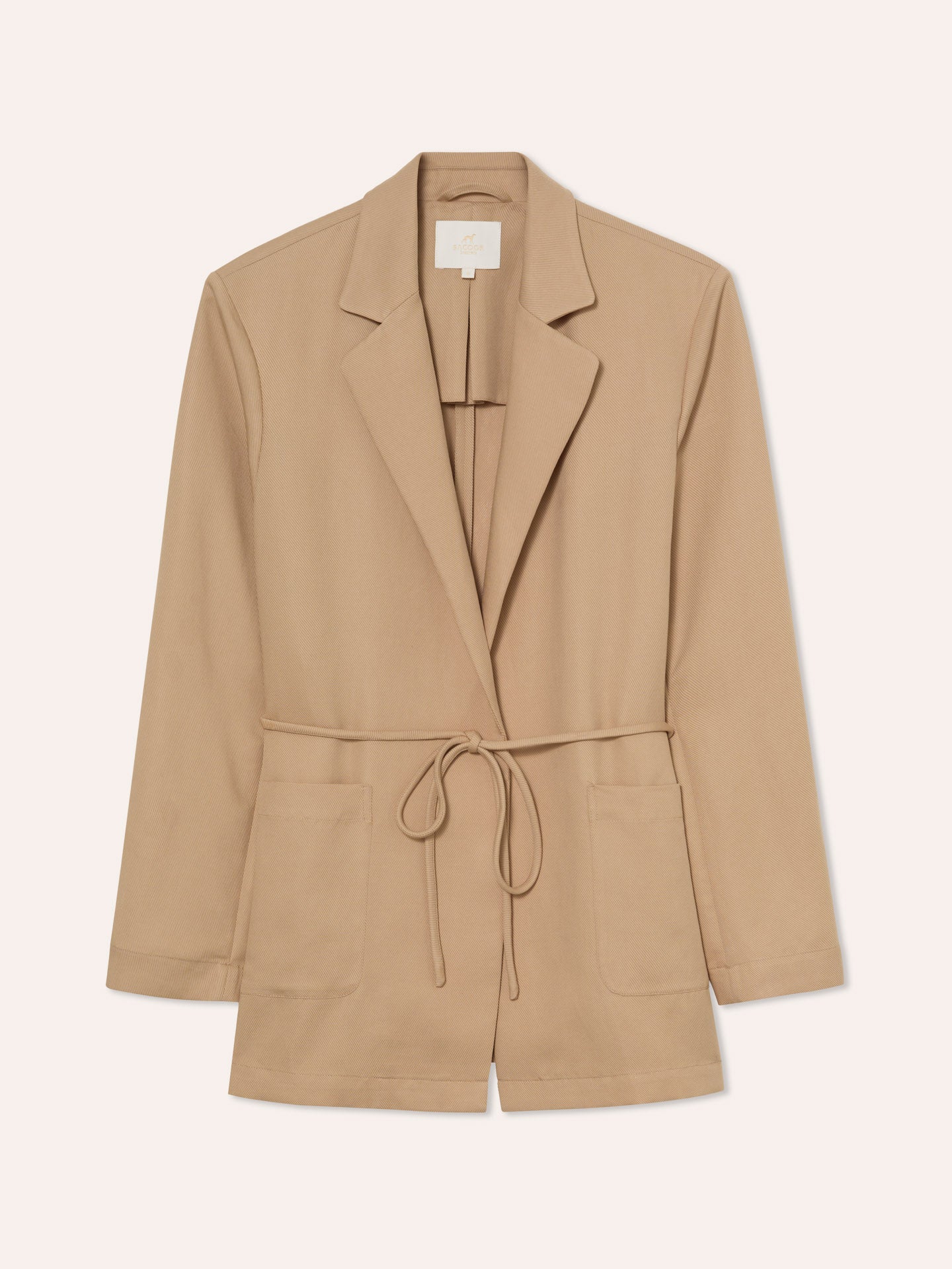 Casual Blazer in Tencel & Rayon Blend With Belt - Image 7