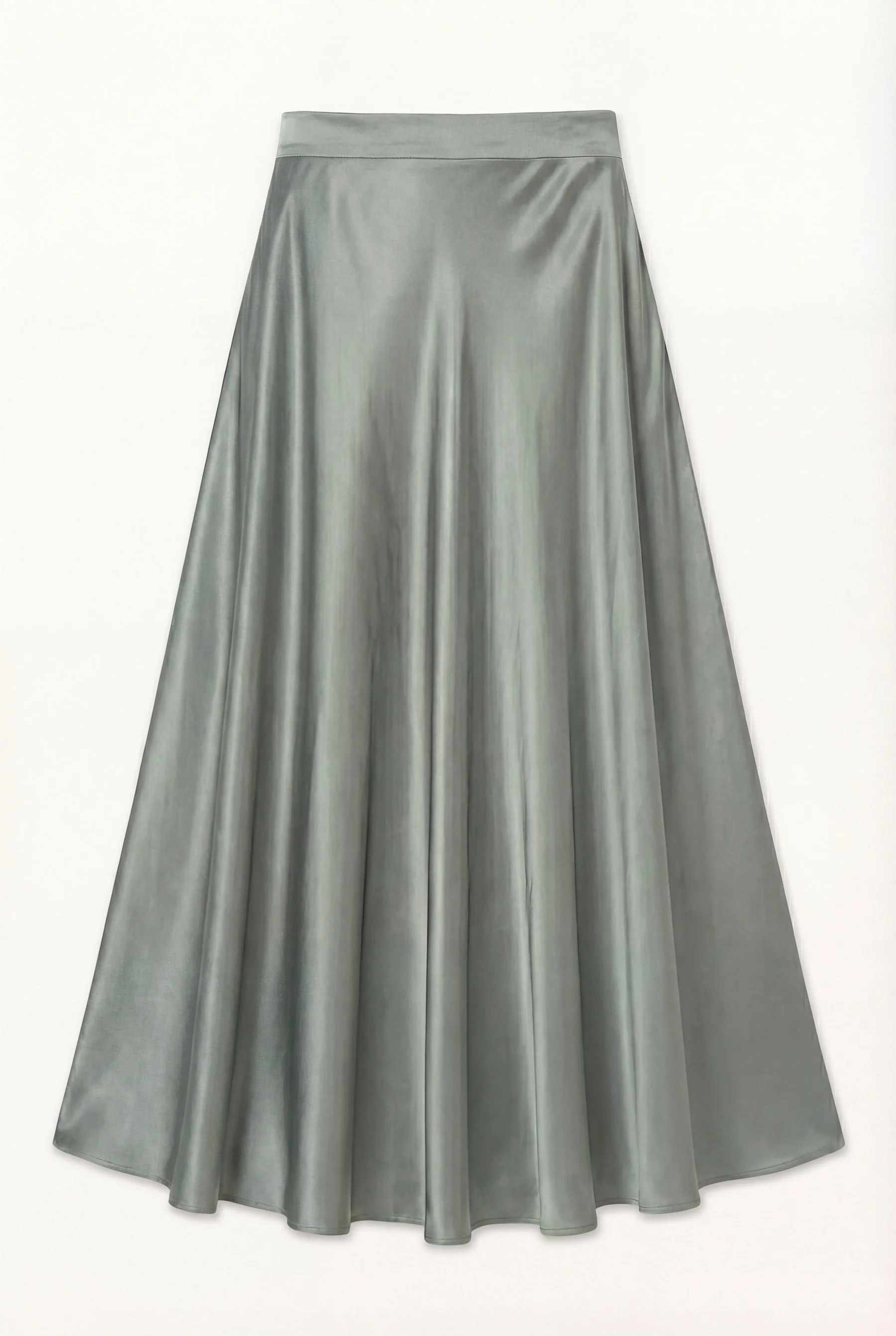 High-Waist Full Circle Skirt In Rayon And Viscose Blend - Image 5