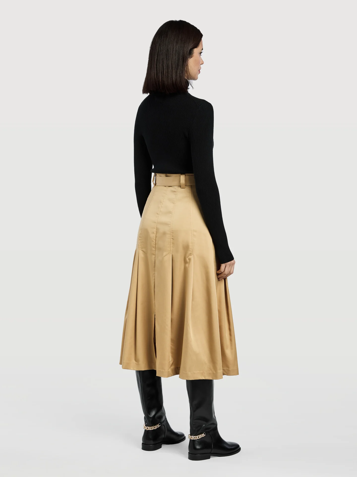 Midi Skirt With Pleats - Image 3