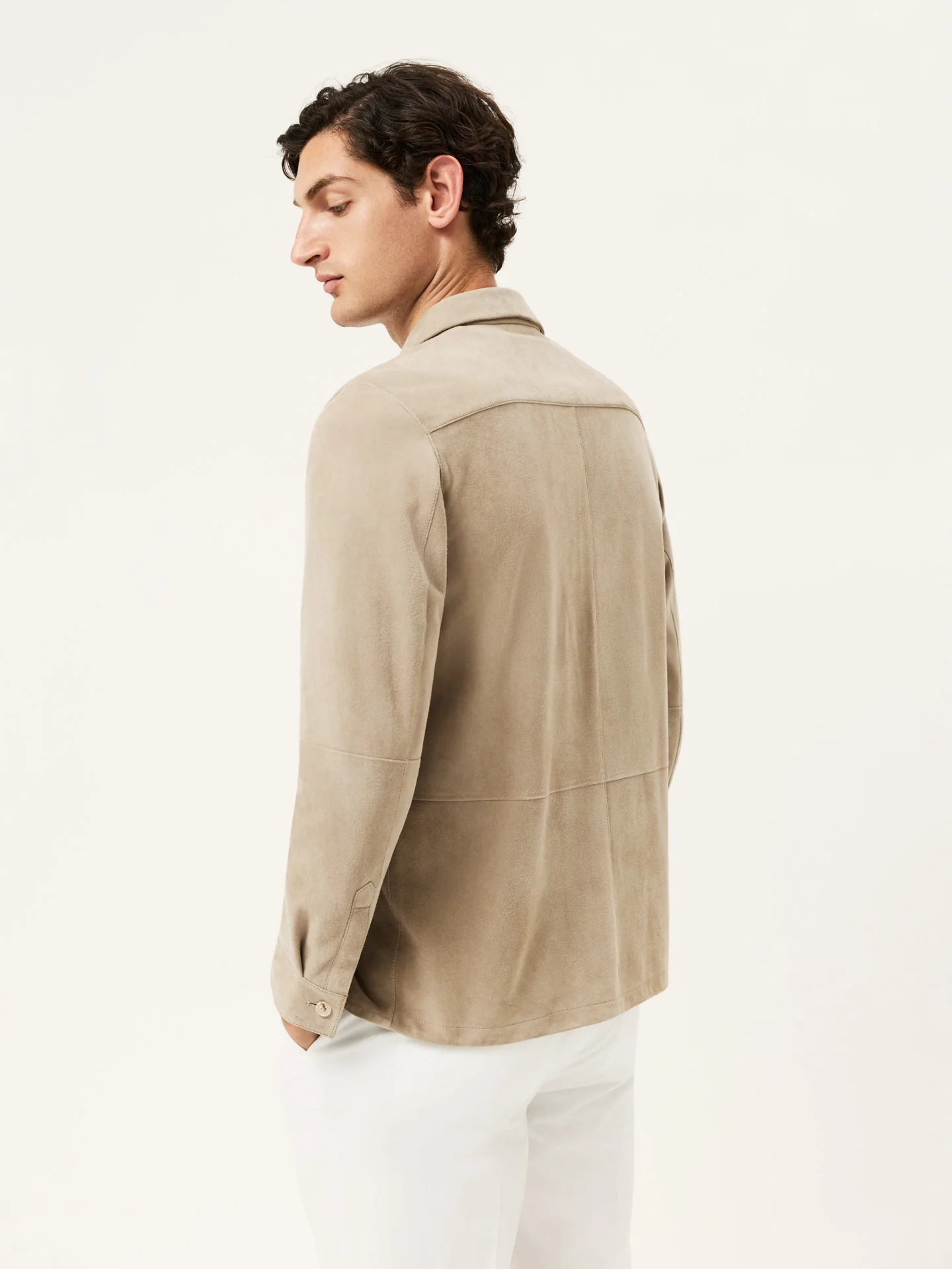 Overshirt In Premium Goat Suede - Image 3