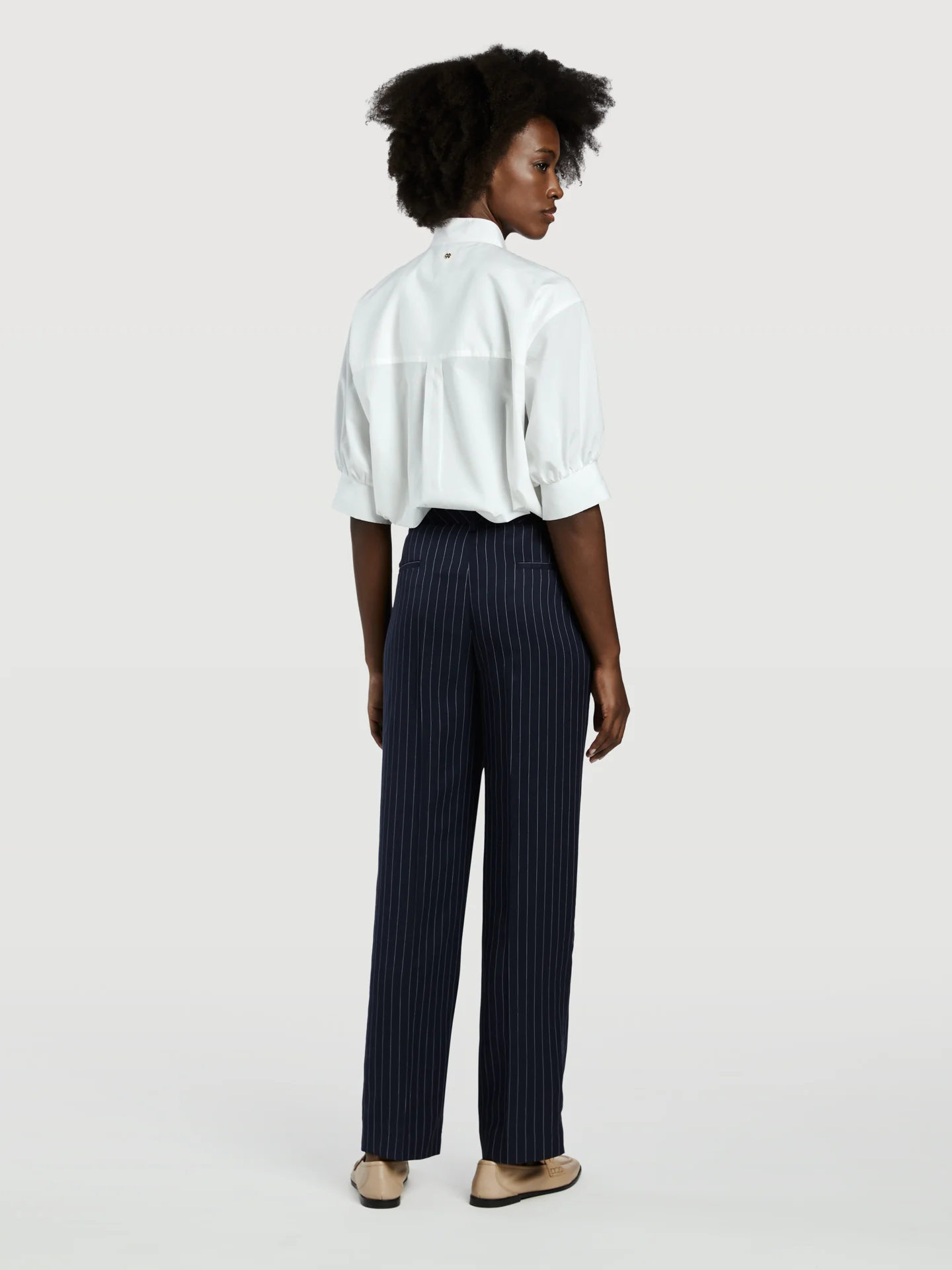 Pinstripe Regular Fit Suit Trousers - Image 3