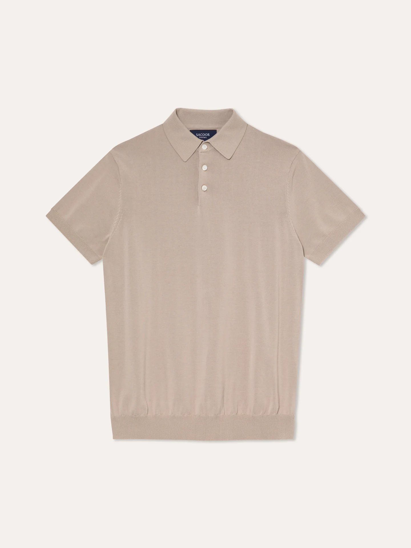 Polo Sweater With Short Sleeves In Cotton and Silk Blend - Image 12