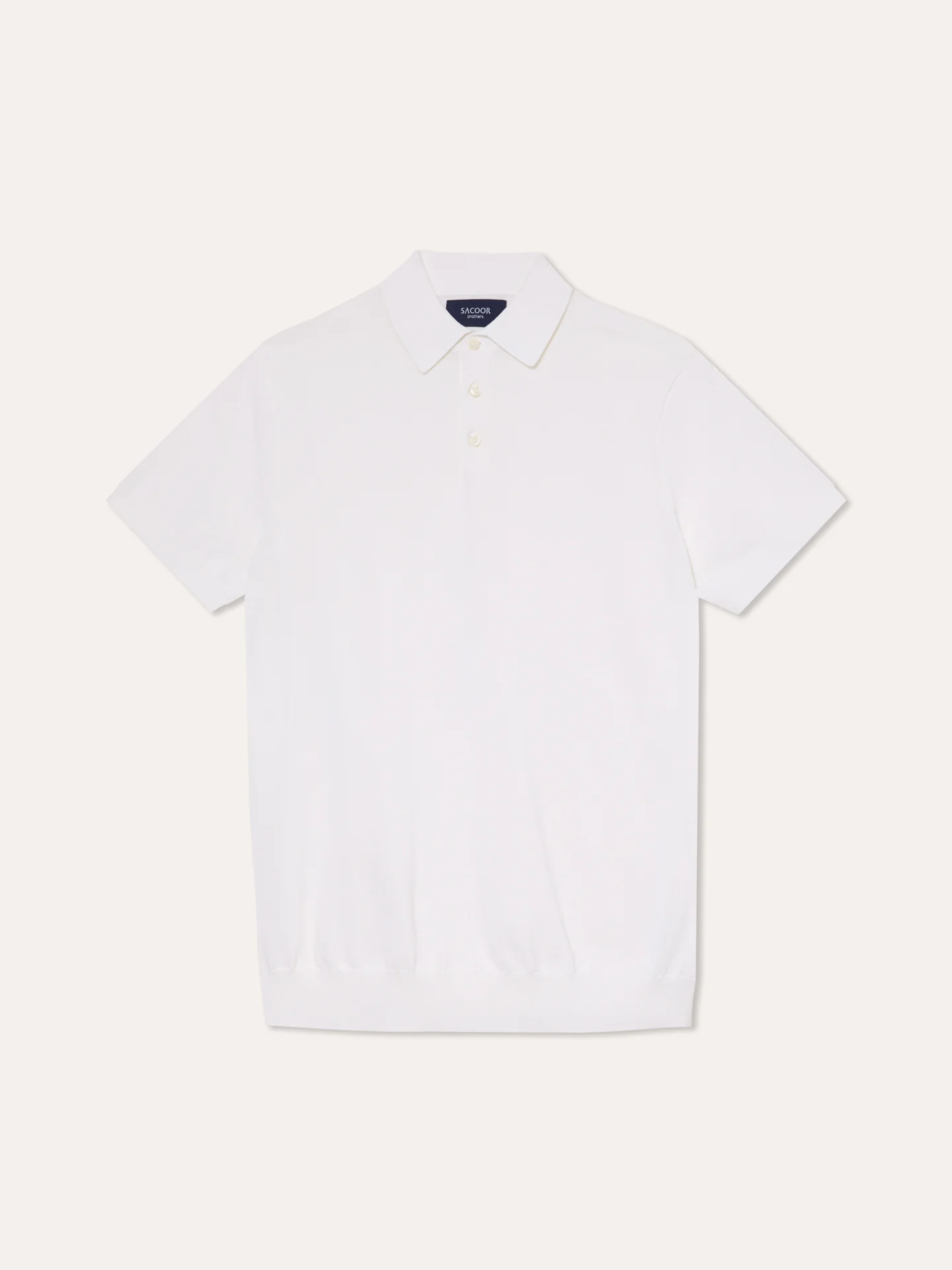 Polo Sweater With Short Sleeves In Cotton and Silk Blend - Image 16