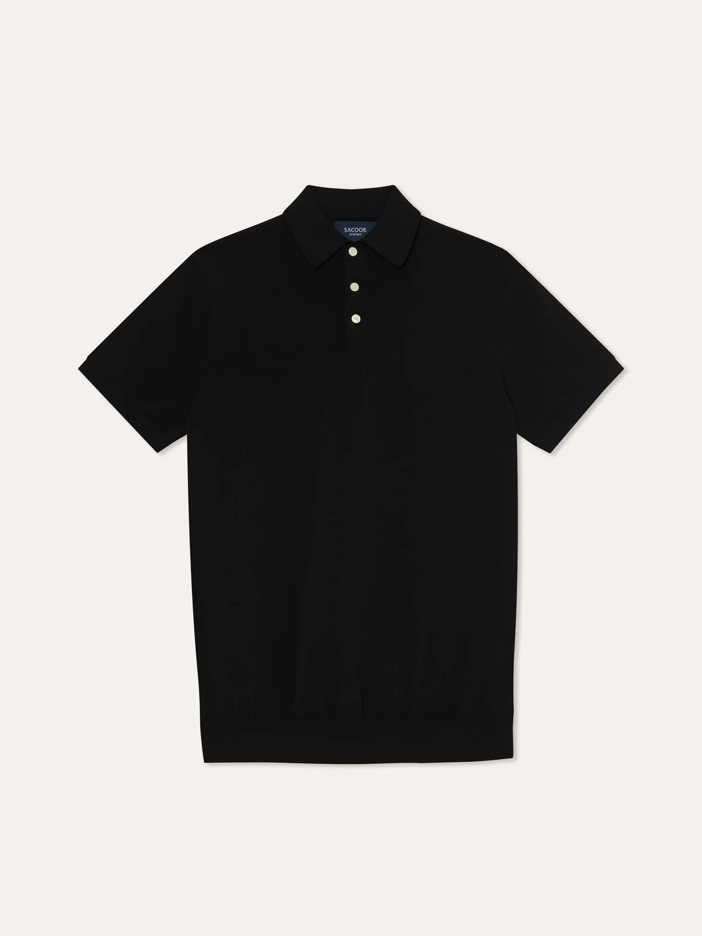 Polo Sweater With Short Sleeves In Cotton and Silk Blend - Image 4