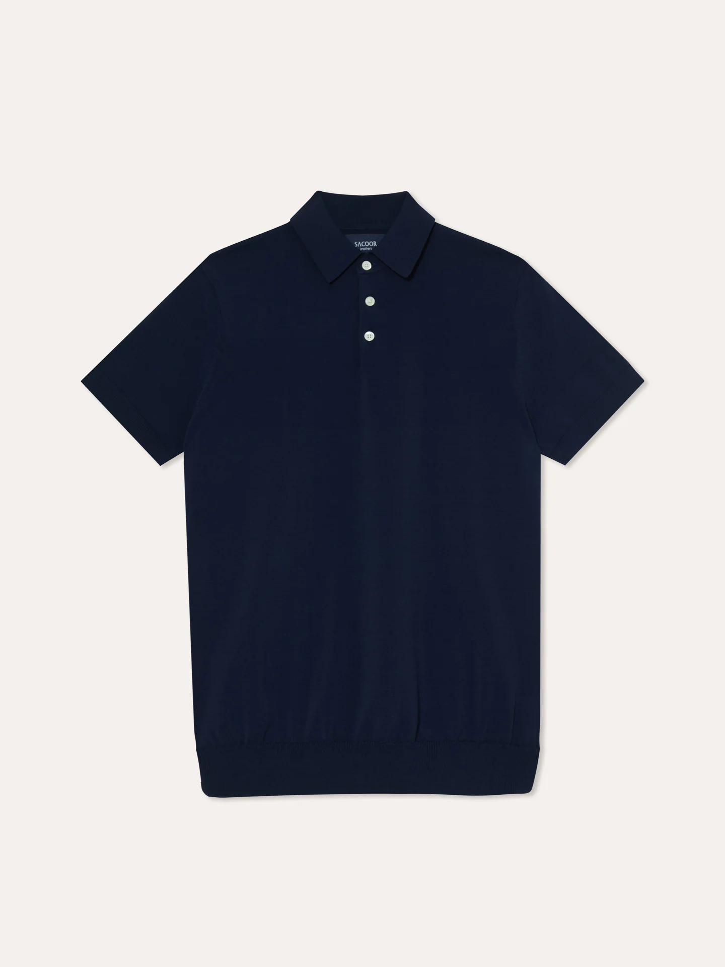 Polo Sweater With Short Sleeves In Cotton and Silk Blend - Image 8