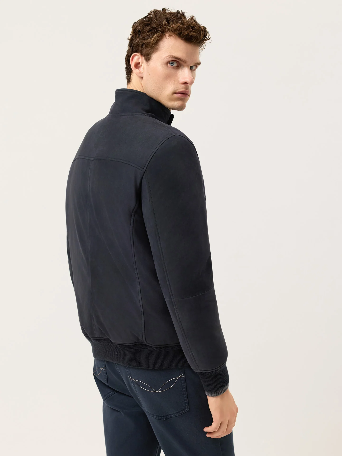 Premium Suede Real Down Jacket - Image 3