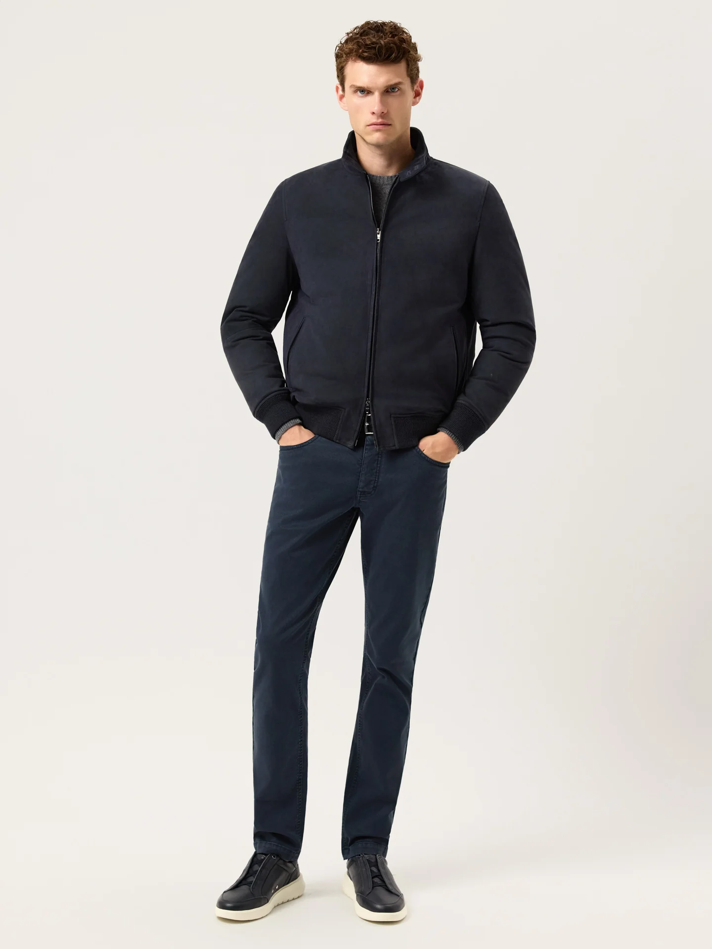 Premium Suede Real Down Jacket - Image 4