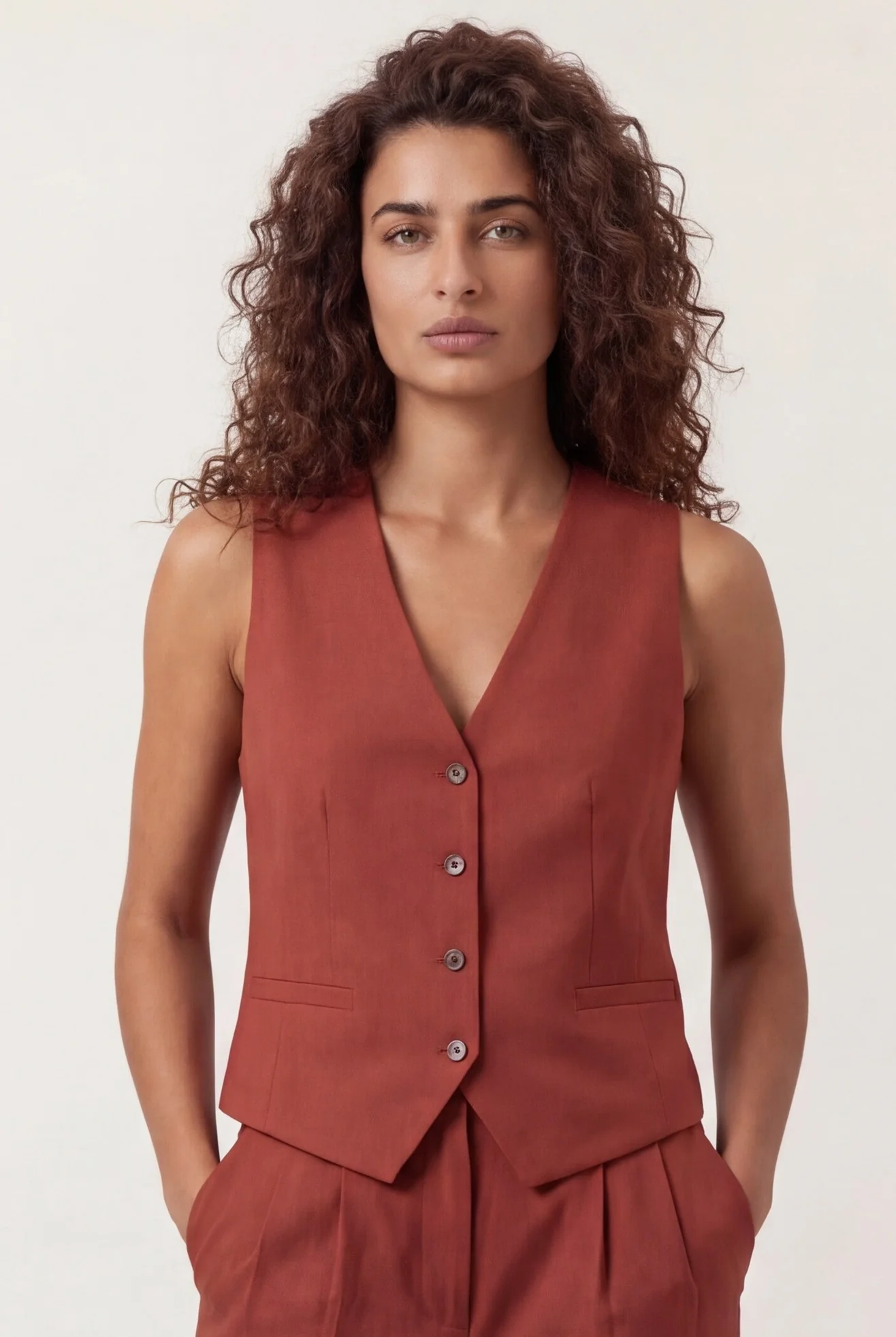 Regular Fit Blazer In Cotton And Linen Blend With Peak Lapel - Image 3