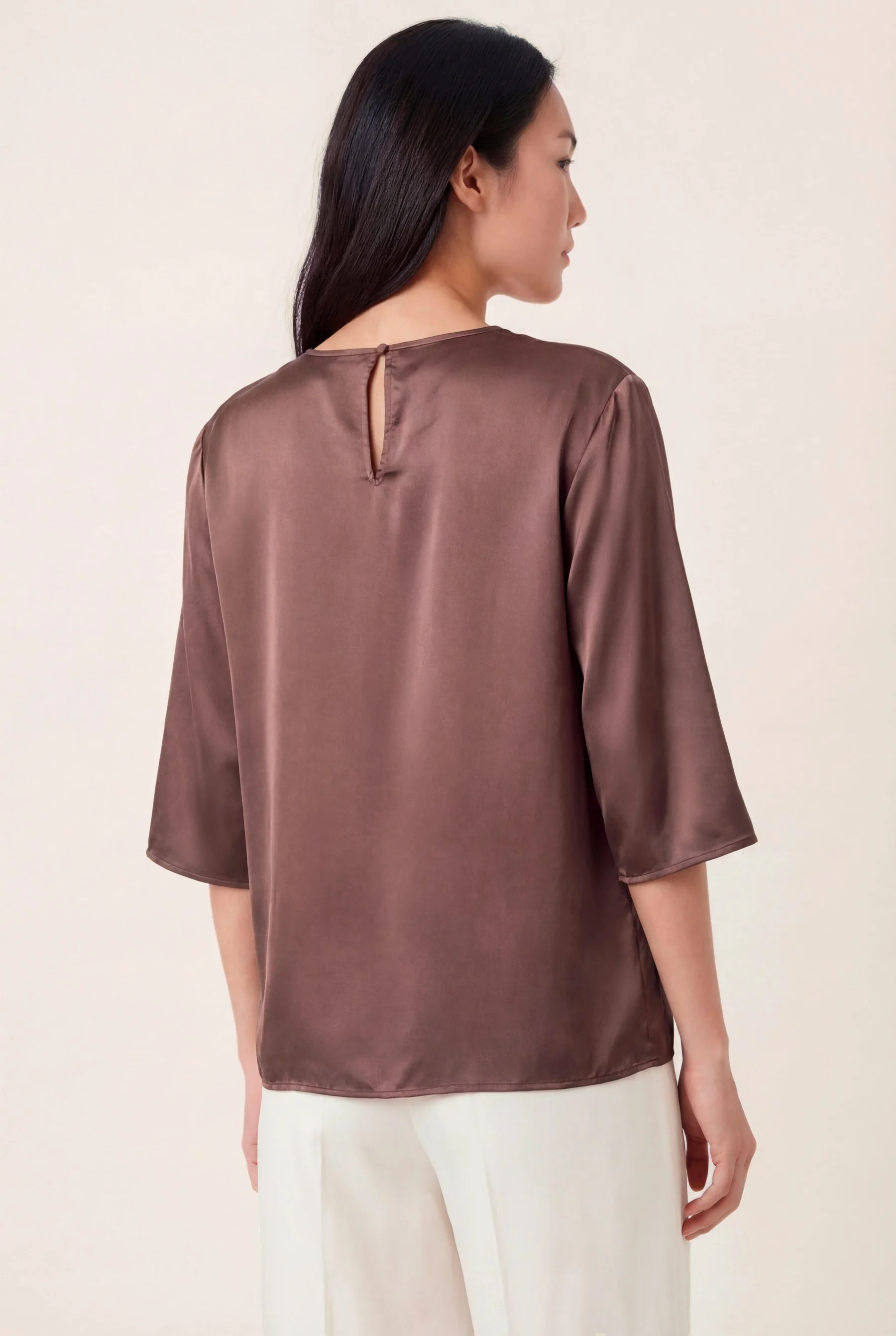 Regular Fit Blouse In Rayon And Viscose Blend With Shoulder Pleats - Image 5