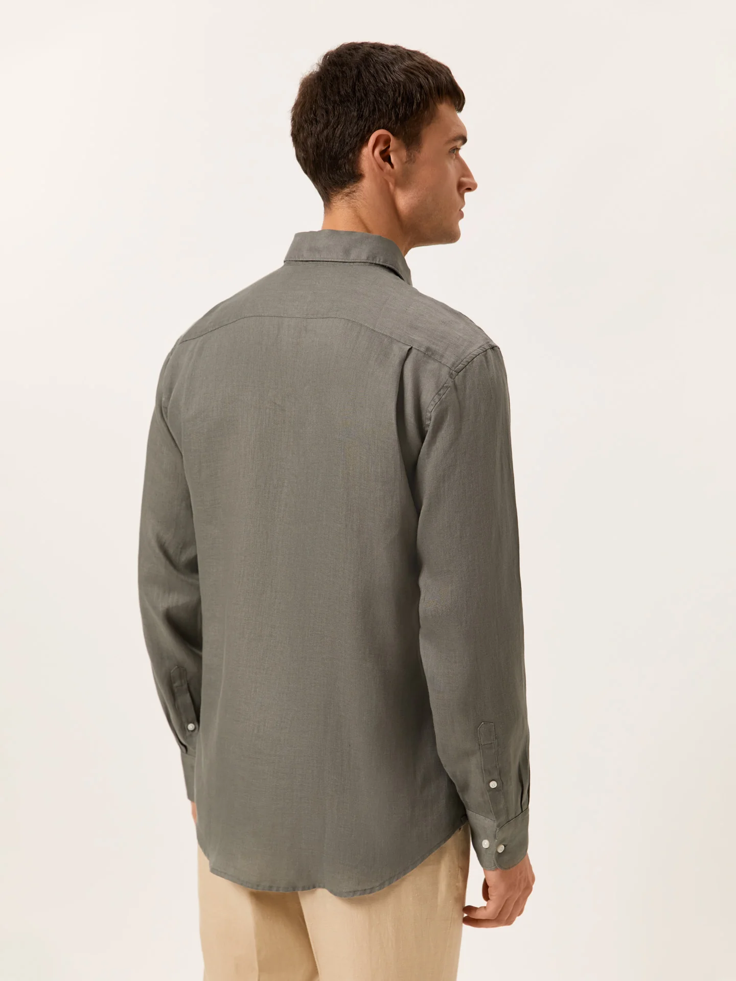 Regular Fit Open Shirt in 100% Linen - Image 3