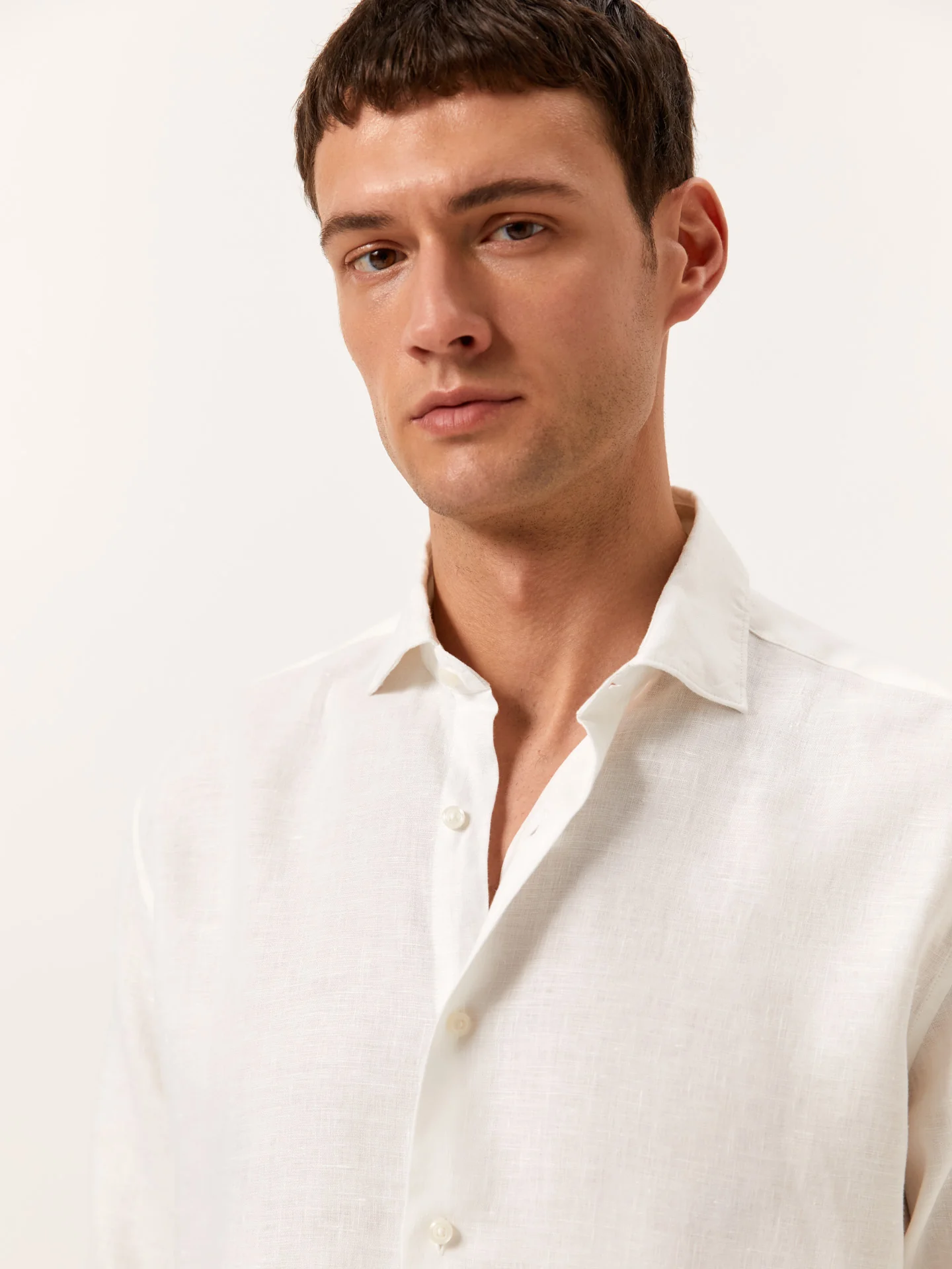 Regular Fit Open Shirt in 100% Linen - Image 3