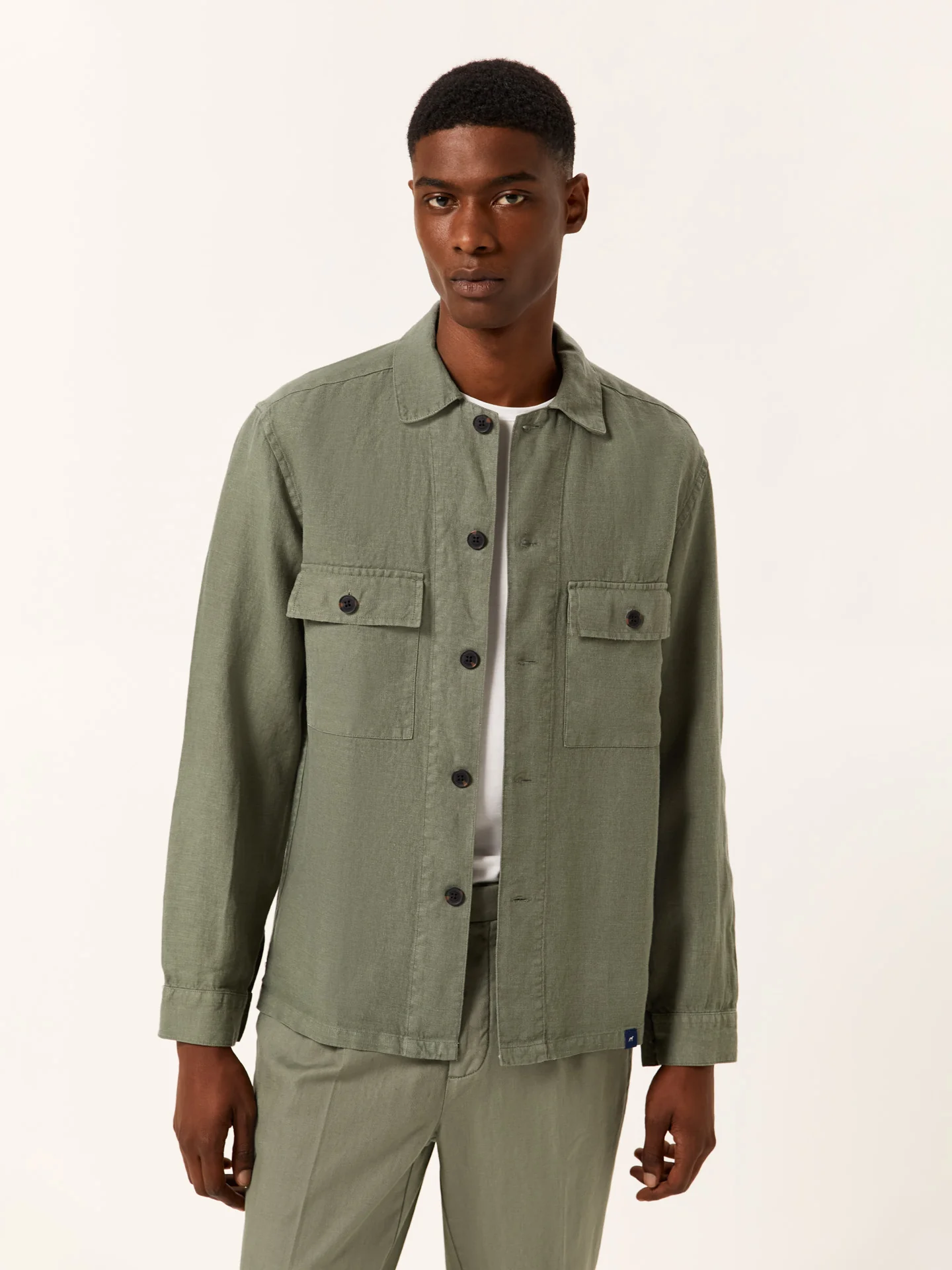 Relaxed Fit Pure Linen Overshirt - Image 13