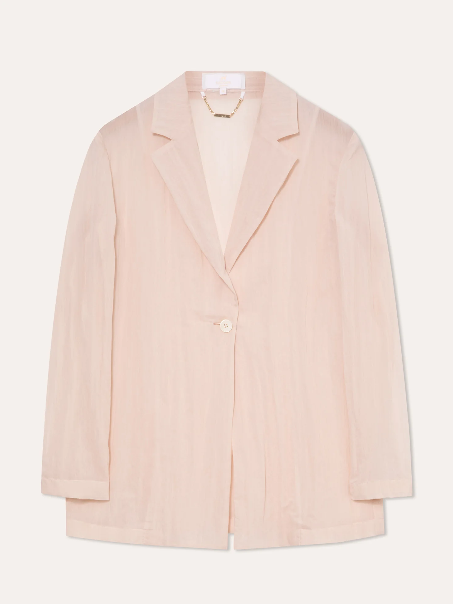 Single-Breasted Blazer In Cotton Blend Organza - Image 6