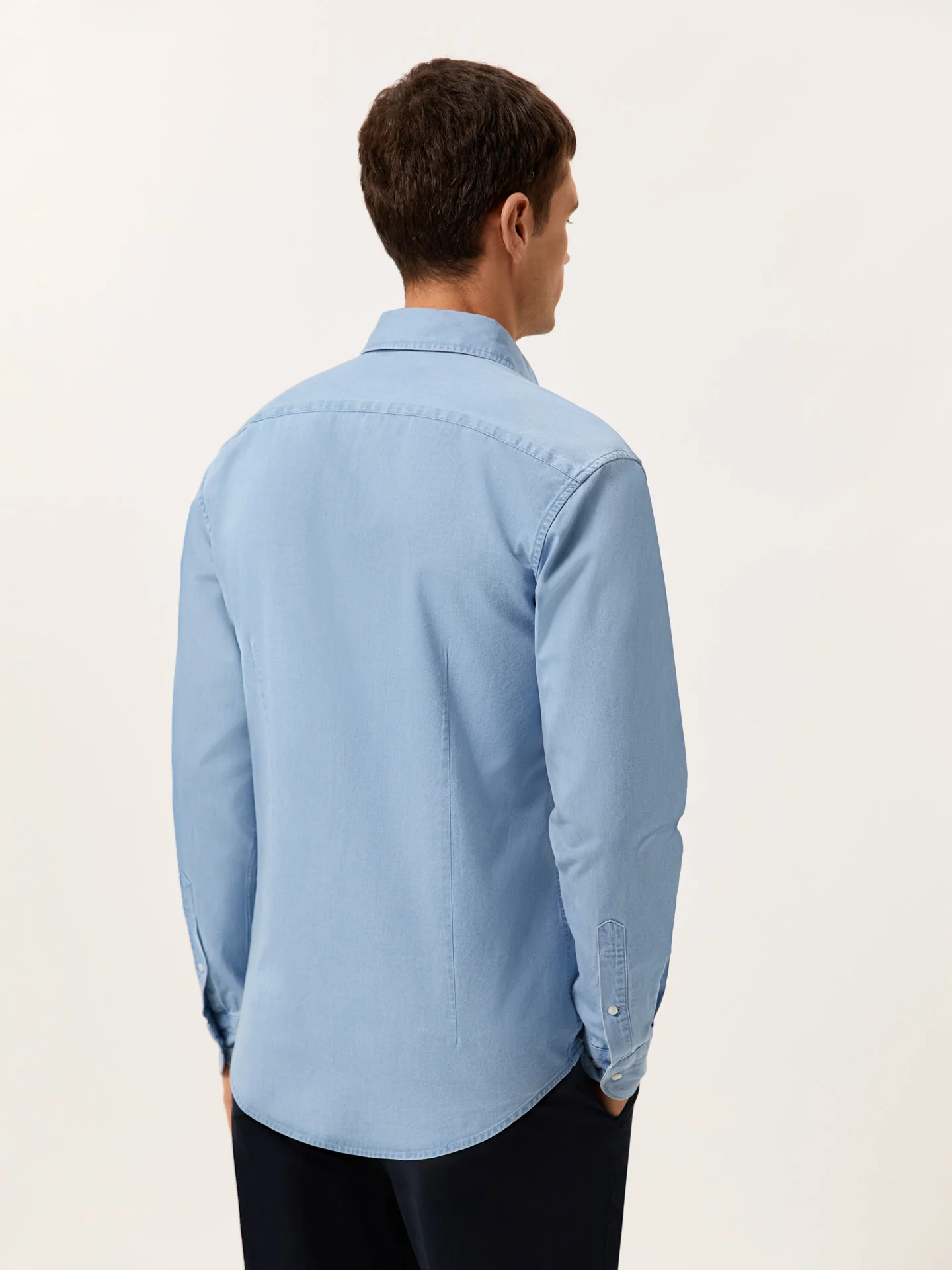 Slim Fit Casual Denim Shirt in 100% Cotton - Image 4