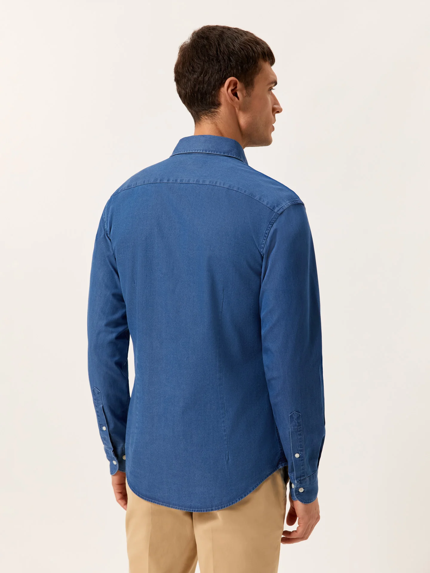 Slim Fit Casual Denim Shirt in 100% Cotton - Image 4