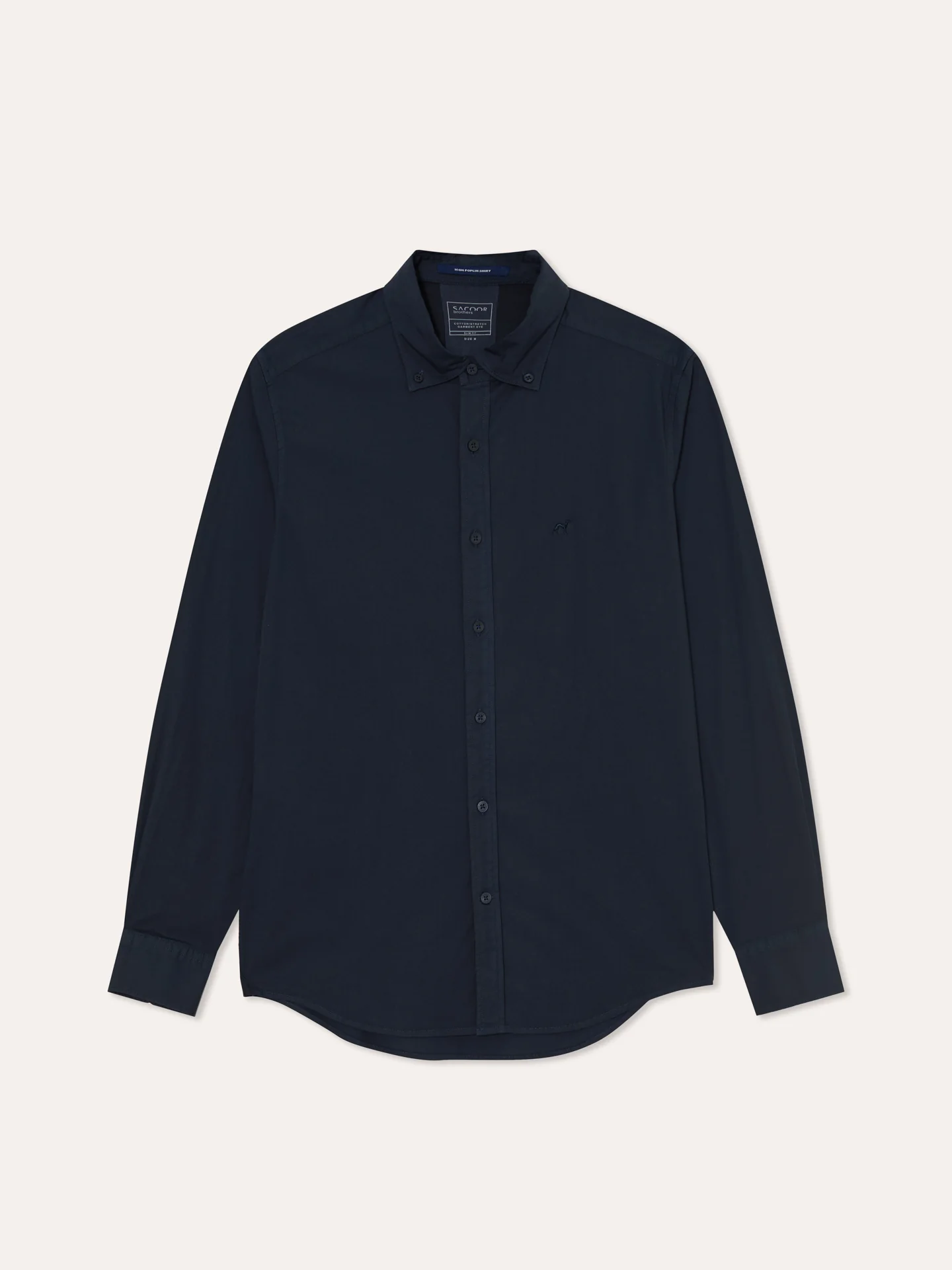 Slim Fit Garment Dye Poplin Shirt in Comfort Cotton - Image 5