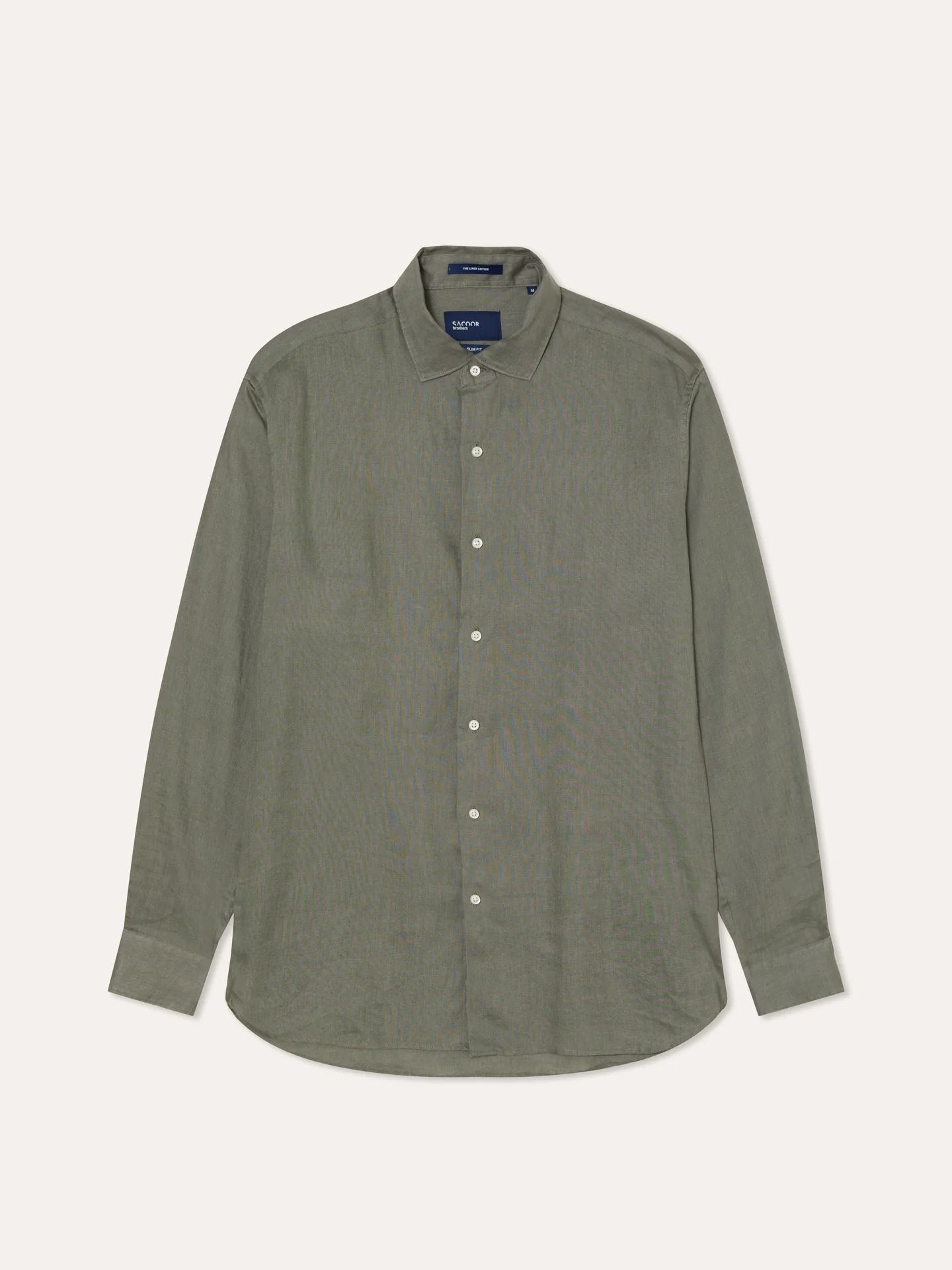 Slim Fit Open Shirt in 100% Linen - Image 5