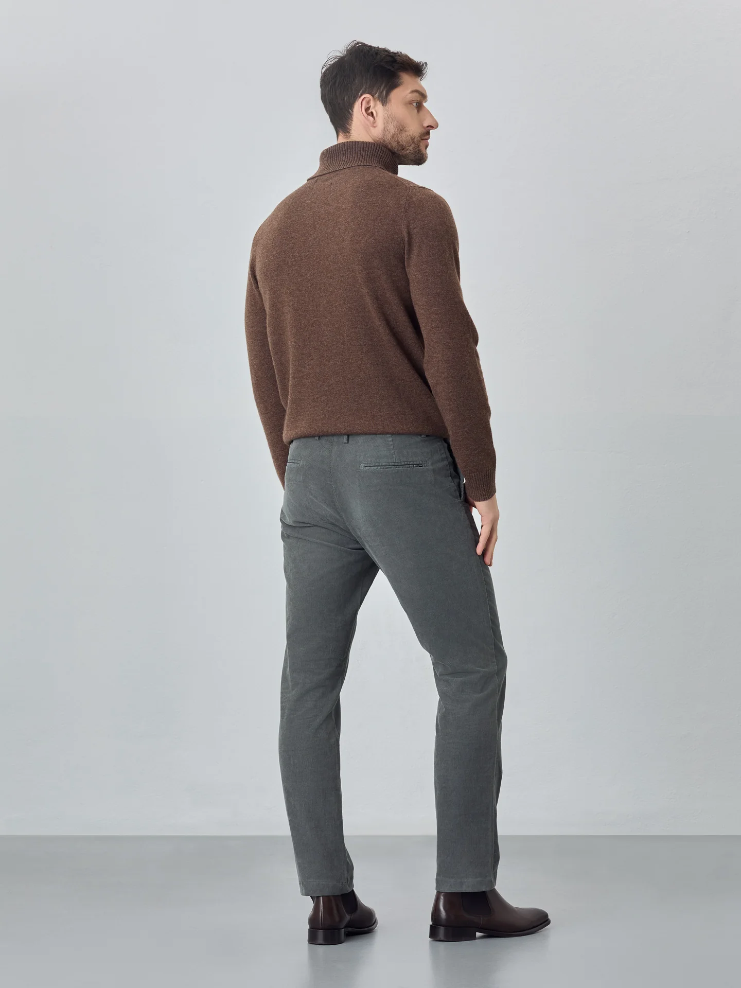 Slim garment dye baby corduroy chino trousers - Image 14