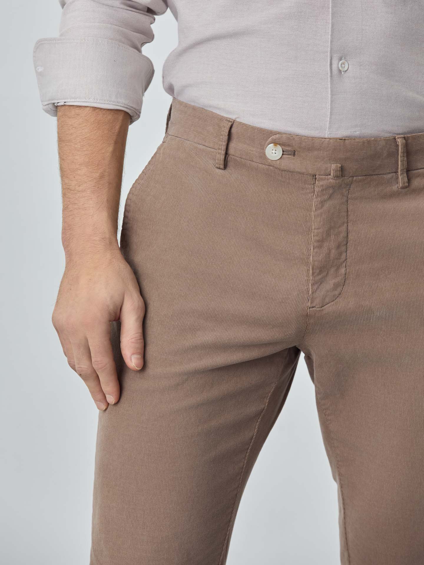 Slim garment dye baby corduroy chino trousers - Image 16