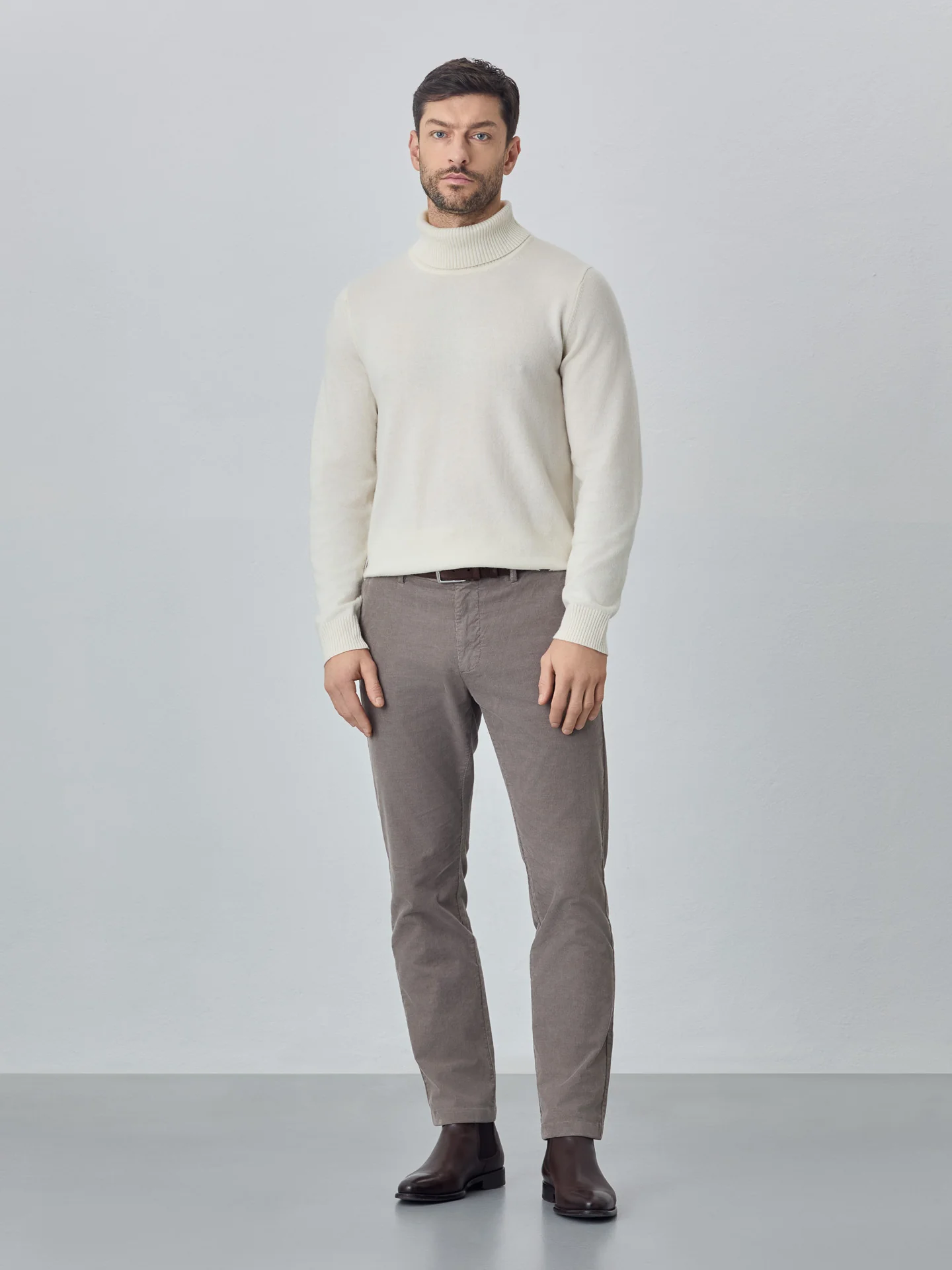 Slim garment dye baby corduroy chino trousers - Image 19