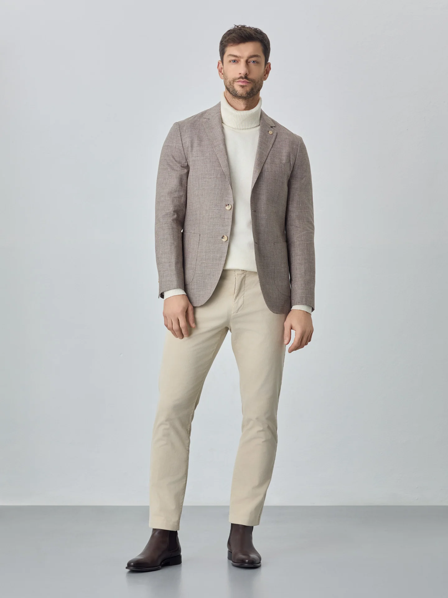 Slim garment dye baby corduroy chino trousers - Image 7