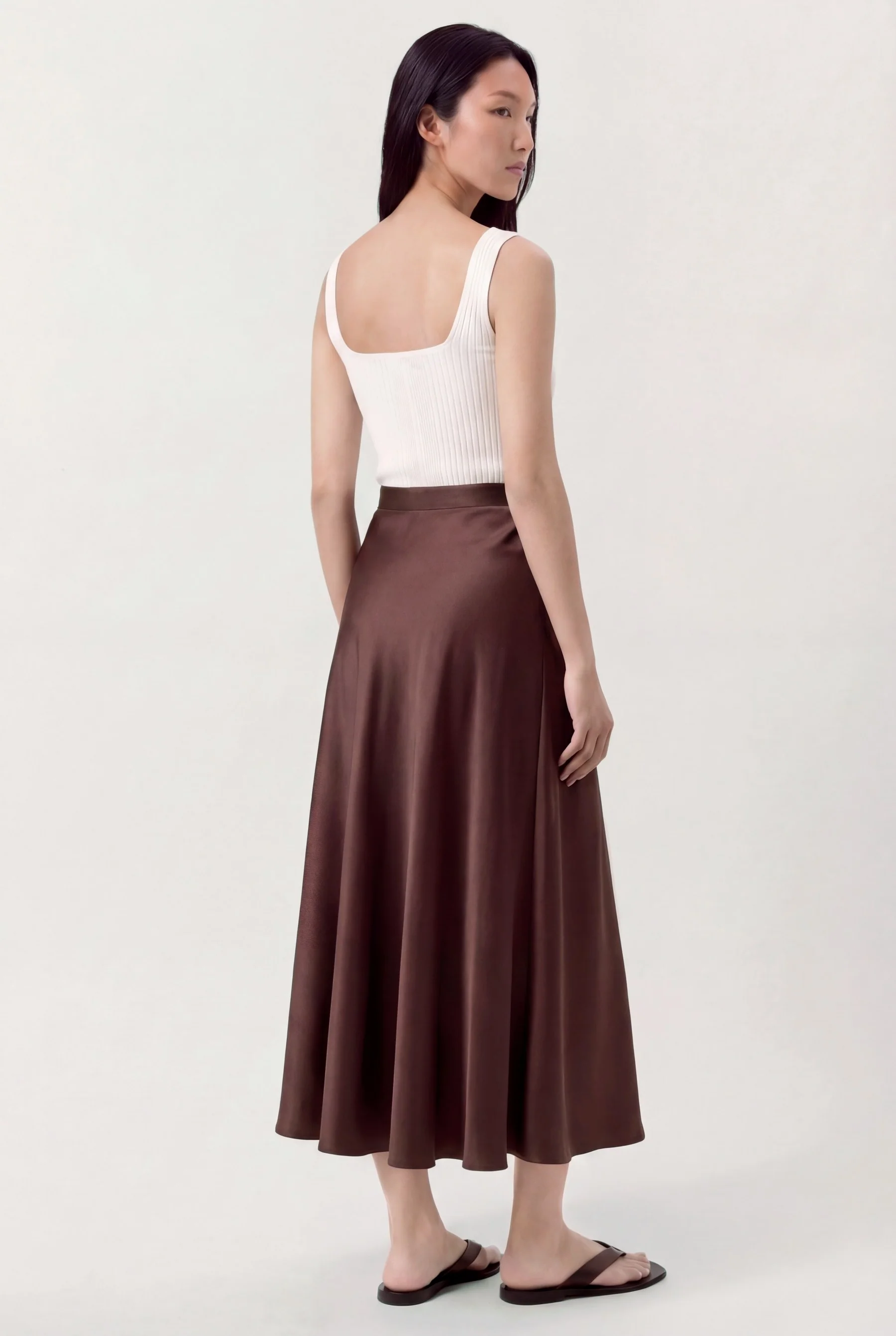 Square Neck Knit Tank Top In Ecovero And Nylon Blend - Image 3