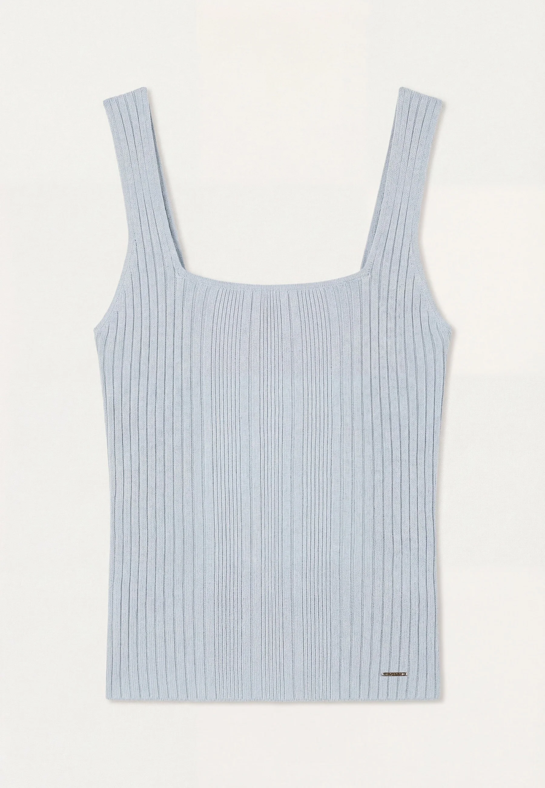 Square Neck Knit Tank Top In Ecovero And Nylon Blend - Image 8