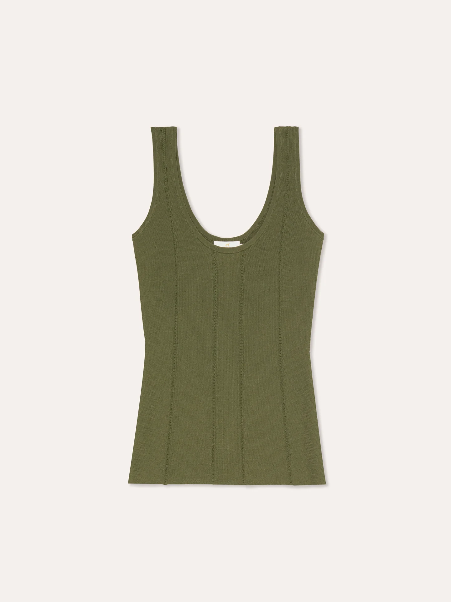 Tank Top In Viscose & Nylon Blend With Ajour Knit Stripes - Image 9